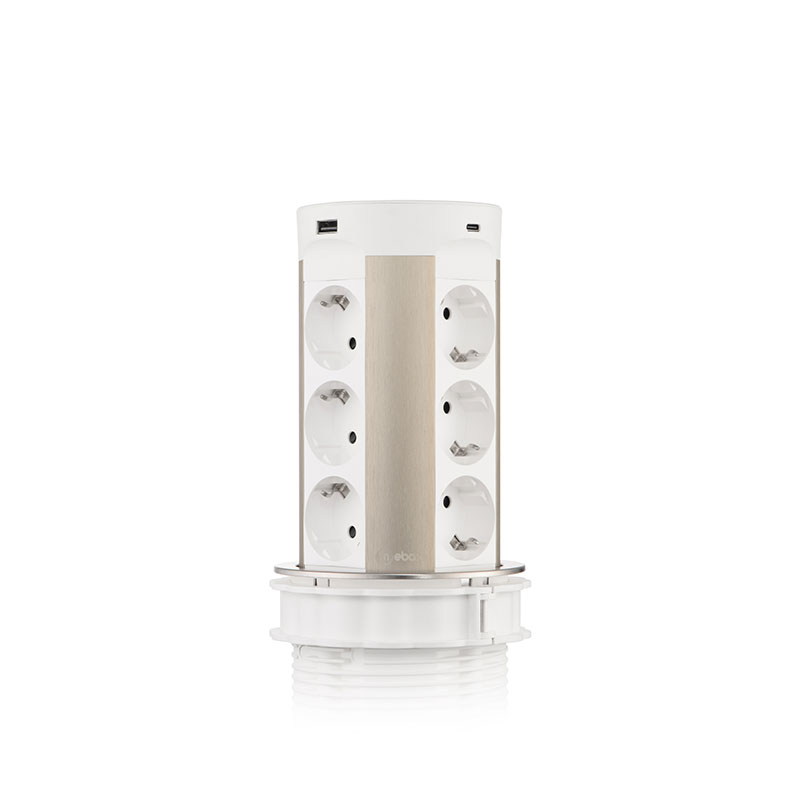Блок розеток 17 (12 секций и USB type A+C) беспроводная зарядка Mebax 00-00002600 Блок розеток 17 (12 секций и USB type A+C) беспроводная зарядка Mebax 00-00002600