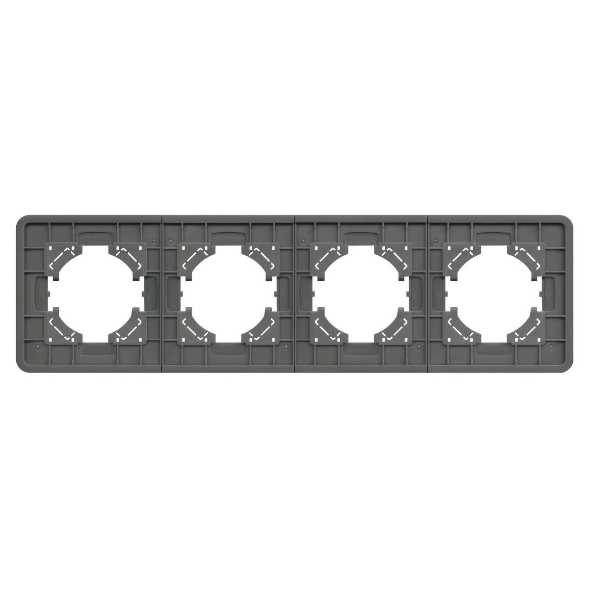 Рамка на 4 поста стеклянная Arlight FRM-OMALI-SFGS-4-GR 049718 Рамка на 4 поста стеклянная Arlight FRM-OMALI-SFGS-4-GR 049718