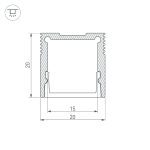Профиль Arlight SL-SLIM20-H20-2000 WHITE 047631