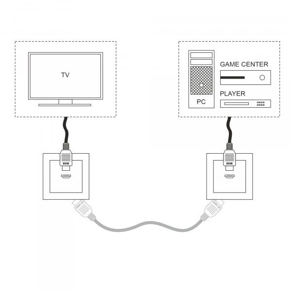 Розетка HDMI Werkel черный матовый 4690389157066 W1186008 a051601 Розетка HDMI Werkel черный матовый 4690389157066 W1186008 a051601