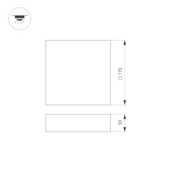 Накладной светильник Arlight SP-Quadro-S175x175-16W Warm3000 034783 Накладной светильник Arlight SP-Quadro-S175x175-16W Warm3000 034783