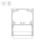 Алюминиевый профиль Arlight SL-LINE-4050-3L-2000 ANOD BLACK 044670