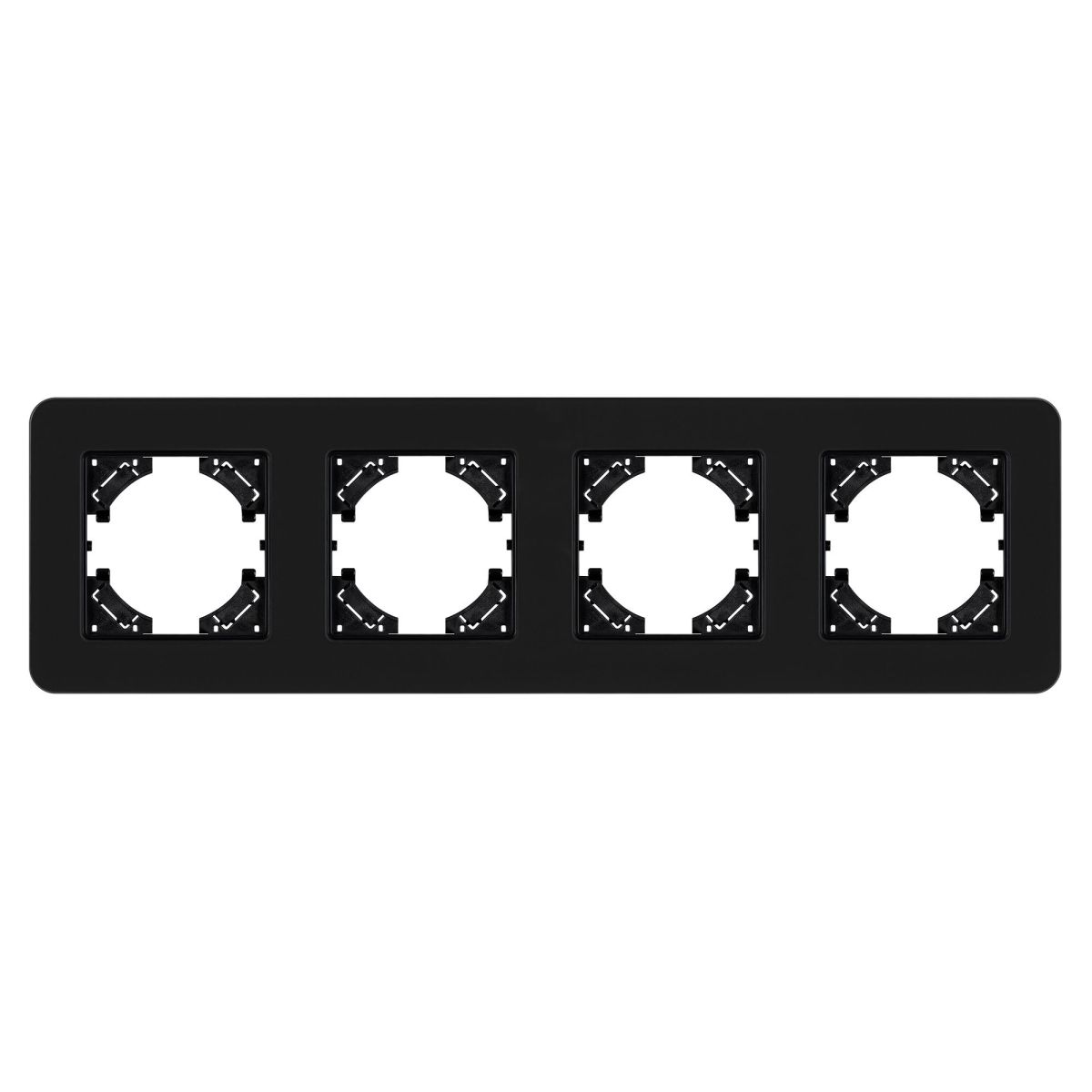 Рамка на 4 поста стеклянная Arlight FRM-OMALI-SFGS-4-BK 049717 Рамка на 4 поста стеклянная Arlight FRM-OMALI-SFGS-4-BK 049717