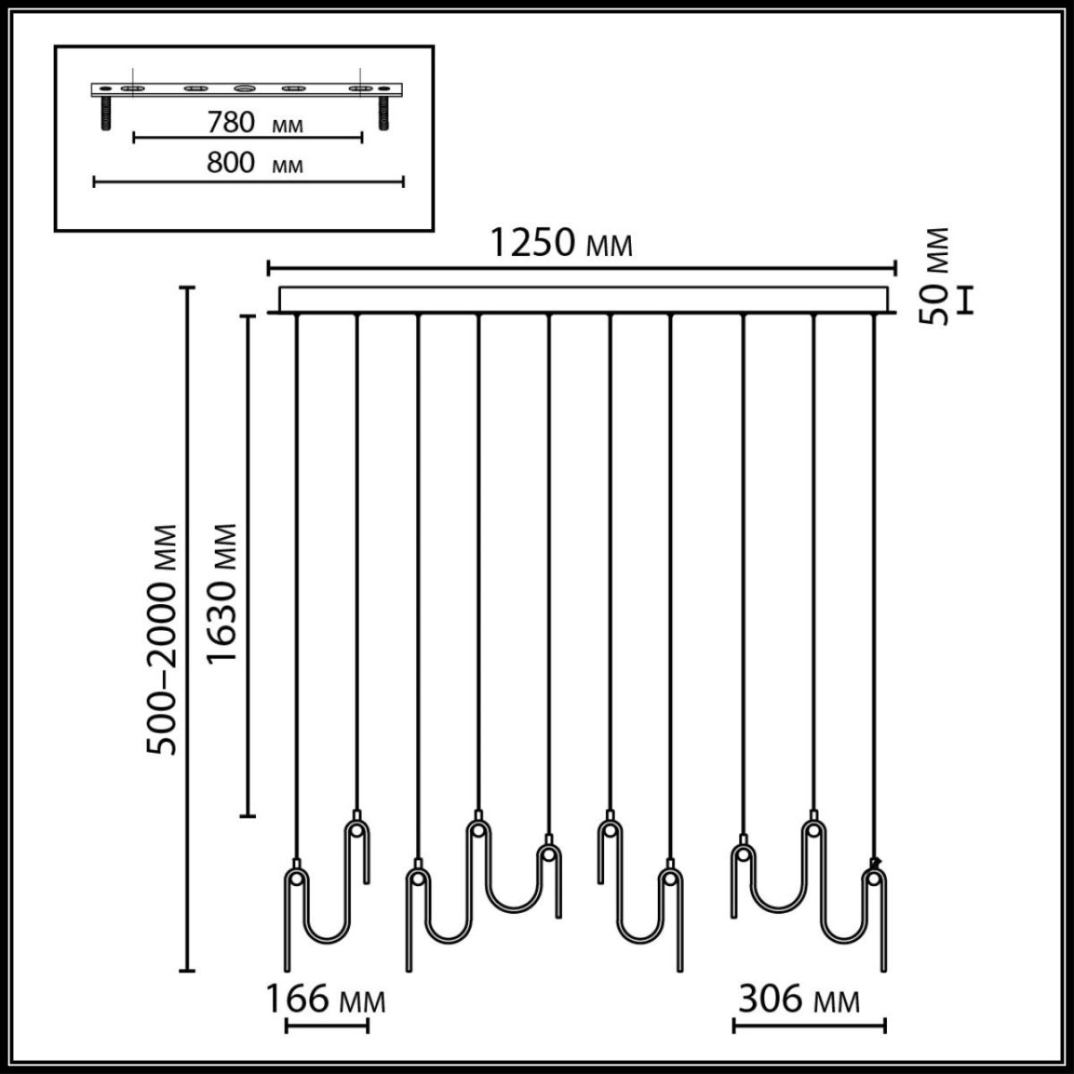 Подвесная люстра Odeon Light L-Vision Flow 5106/52L Подвесная люстра Odeon Light L-Vision Flow 5106/52L