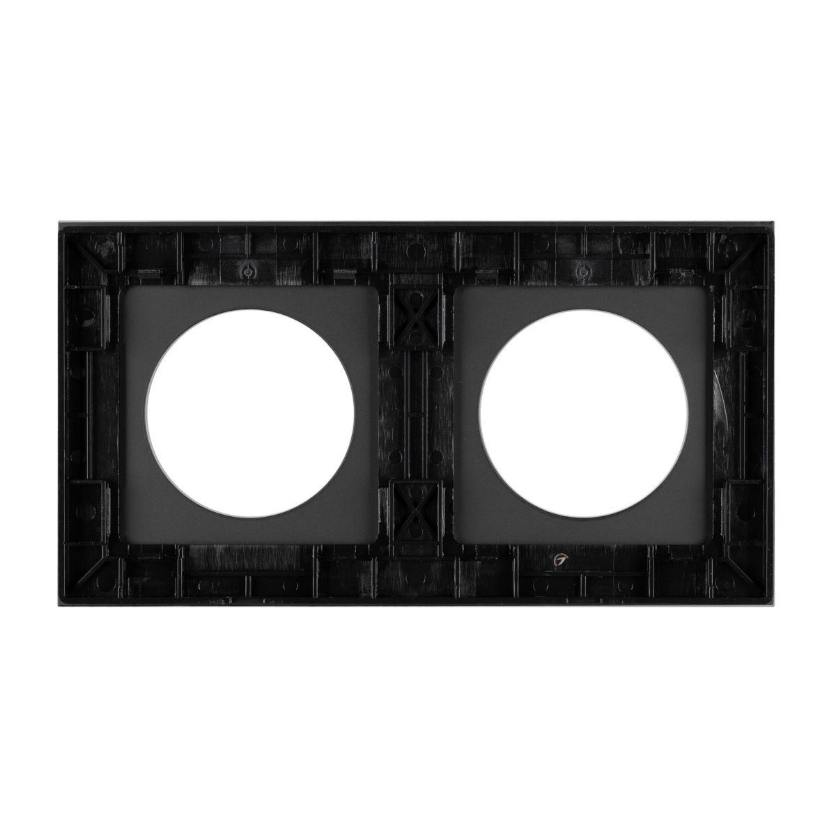 Рамка стеклянная на 2 поста Arlight FRM-GLARE-GC-2-BK 043836 Рамка стеклянная на 2 поста Arlight FRM-GLARE-GC-2-BK 043836