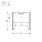Алюминиевый профиль Arlight SL-Line-5050-3000 Black 036255