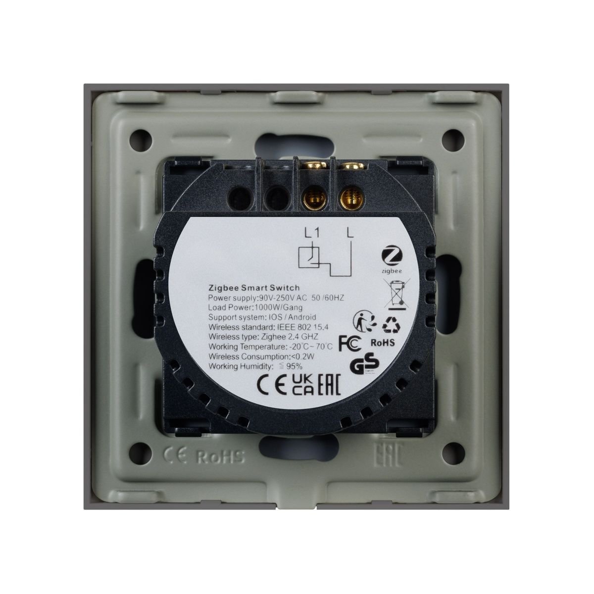 Выключатель сенсорный Arlight SWT-OMALI-S01-ZB-GR (250V, 10A, Zigbee) 050036 Выключатель сенсорный Arlight SWT-OMALI-S01-ZB-GR (250V, 10A, Zigbee) 050036