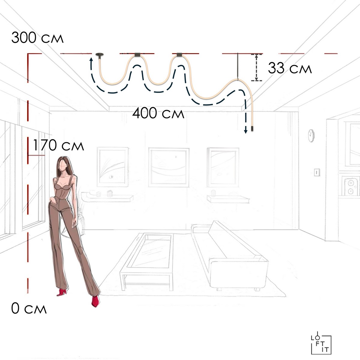 Потолочный светильник Loft IT Thread 10388B Black Потолочный светильник Loft IT Thread 10388B Black