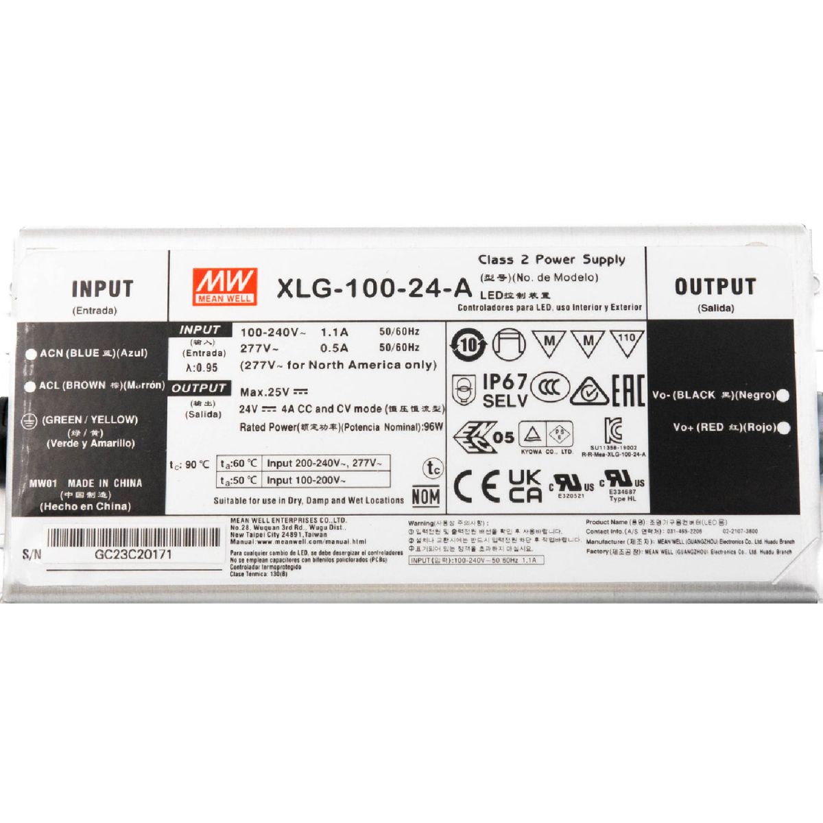 Блок питания для светодиодной ленты Favourite 96Вт DC24В 4А IP67 2001-DC-100 Блок питания для светодиодной ленты Favourite 96Вт DC24В 4А IP67 2001-DC-100