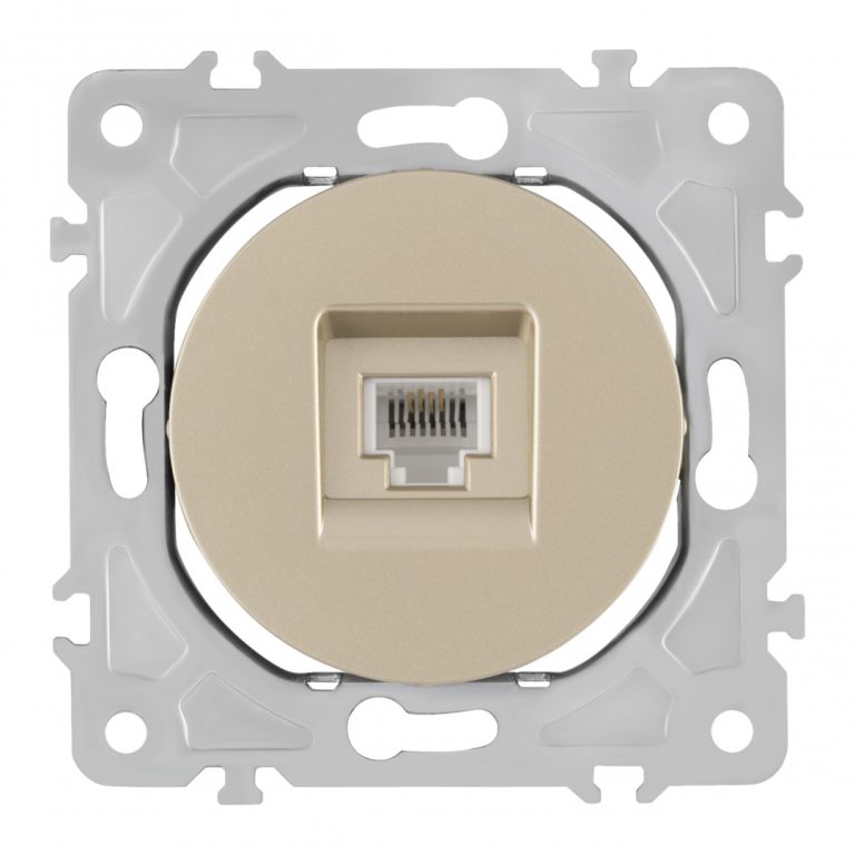 Розетка телефонная RJ11 Arte Milano 202.51-1.shampan