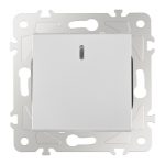 Выключатель одноклавишный с подсветкой Arte Milano 203.31-1.silver