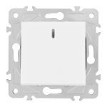 Выключатель одноклавишный с подсветкой Arte Milano 203.31-1.white