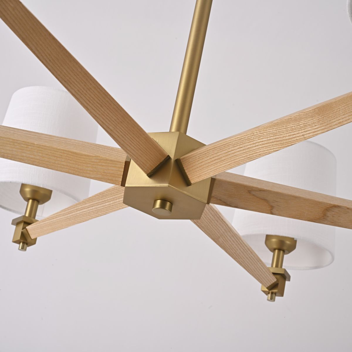 Люстра на штанге ImperiumLoft Stavra Jorgenson White/Light Wood 203575-26 Люстра на штанге ImperiumLoft Stavra Jorgenson White/Light Wood 203575-26