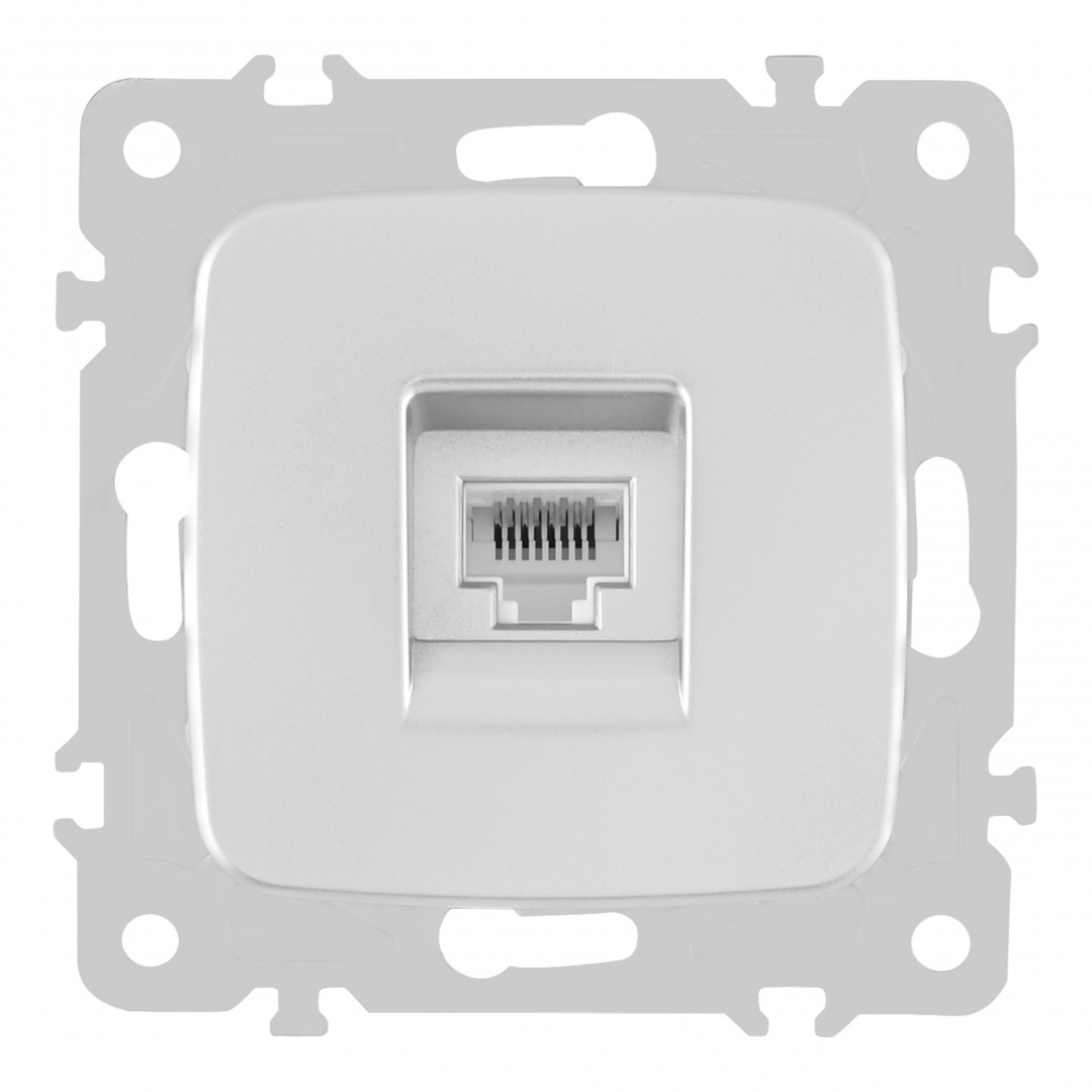 Розетка RJ45 Arte Milano 205.45-1.silver Розетка RJ45 Arte Milano 205.45-1.silver