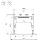 Профиль Arlight LINIA49-F-M-3000 BLACK 055443