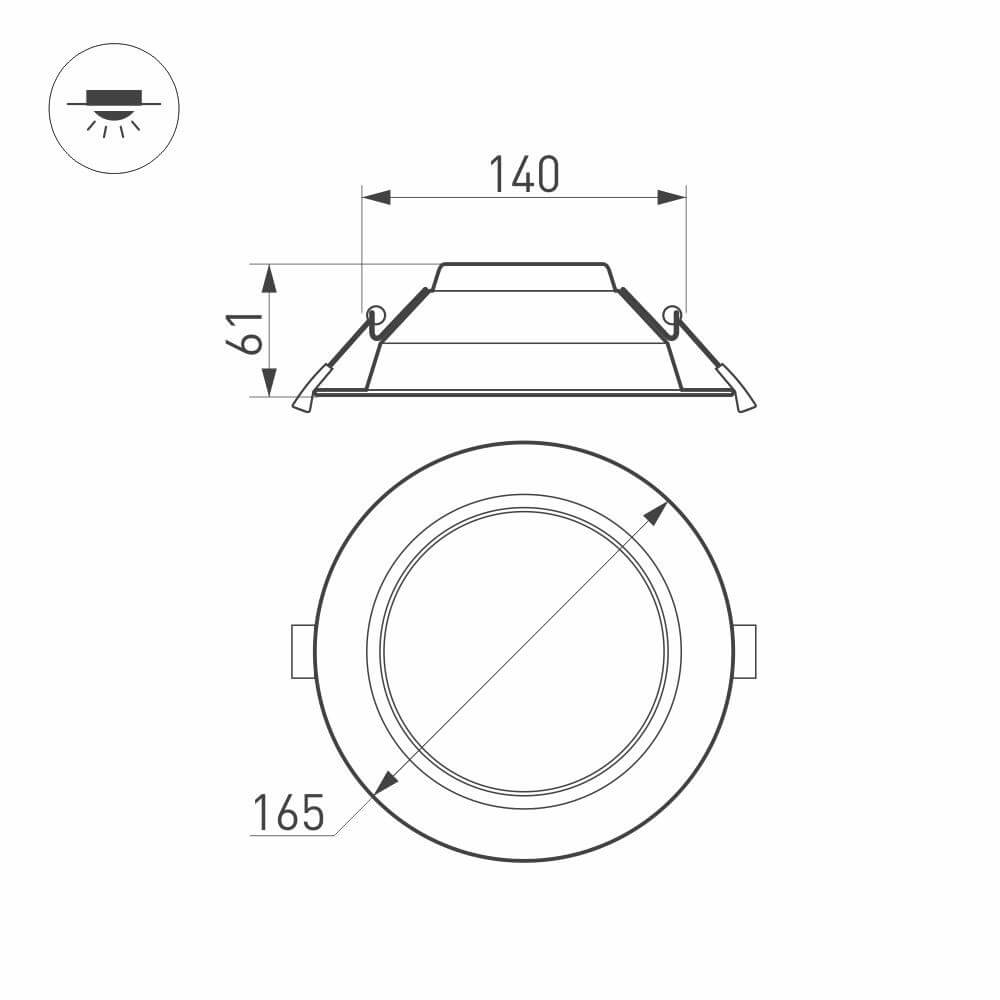 Встраиваемый светильник Arlight IM-Cyclone-R165-18W Warm3000 023213(2) Встраиваемый светильник Arlight IM-Cyclone-R165-18W Warm3000 023213(2)