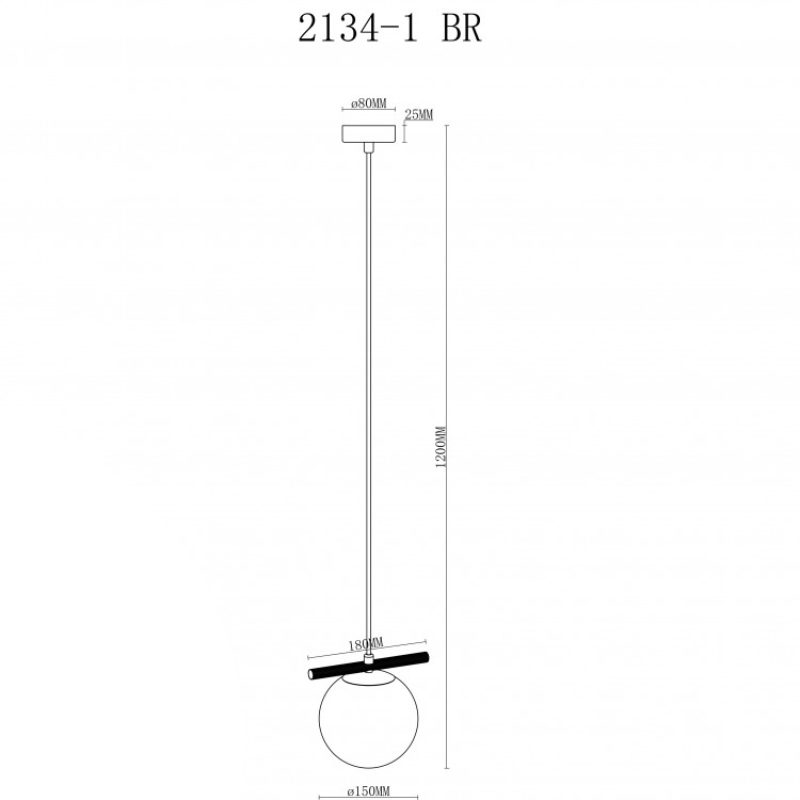 Подвесной светильник iLamp Golden 2134-1 BR Подвесной светильник iLamp Golden 2134-1 BR