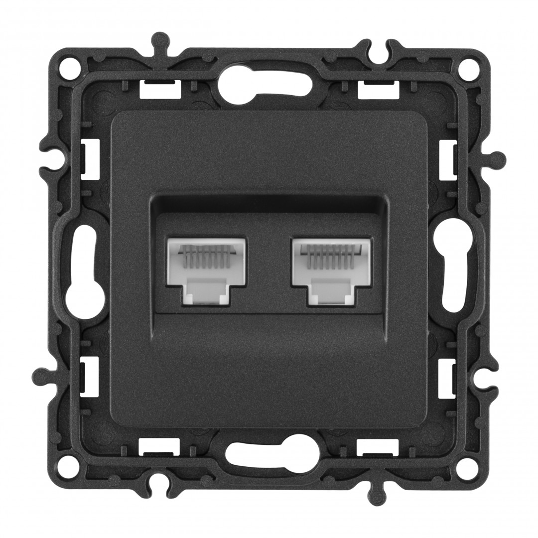 Розетка RJ45 Arte Milano 217.45-2.black Розетка RJ45 Arte Milano 217.45-2.black
