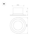 Встраиваемый светильник Arlight MS-DROP-BUILT-R158-30W Day4000 (WH, 90 deg, 230V) 040342