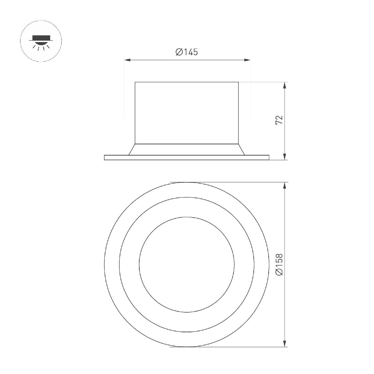 Встраиваемый светильник Arlight MS-DROP-BUILT-R158-30W Day4000 (WH, 90 deg, 230V) 040342 Встраиваемый светильник Arlight MS-DROP-BUILT-R158-30W Day4000 (WH, 90 deg, 230V) 040342