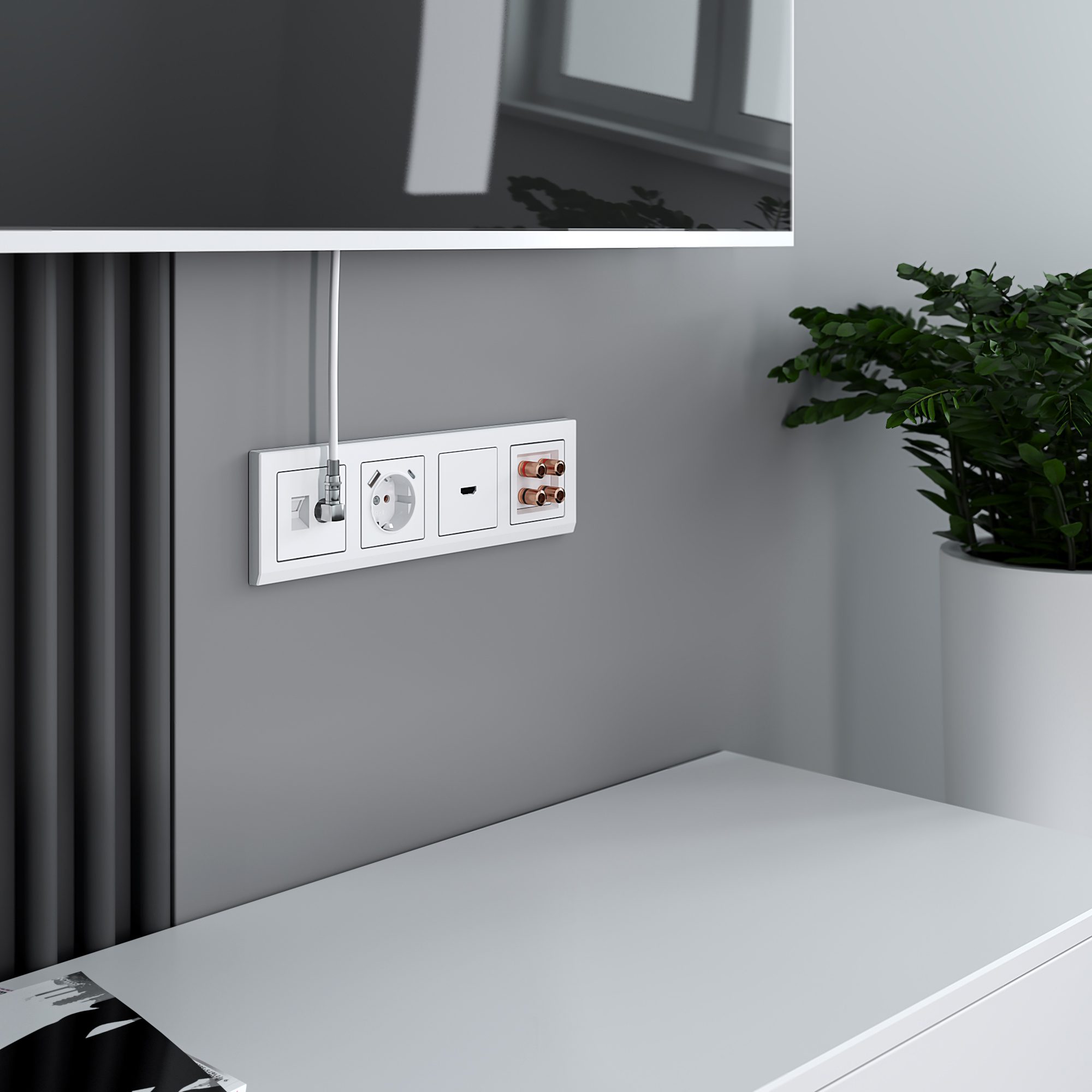 Розетка ТВ+Ethernet Werkel 4690389174414 W1181301 Розетка ТВ+Ethernet Werkel 4690389174414 W1181301