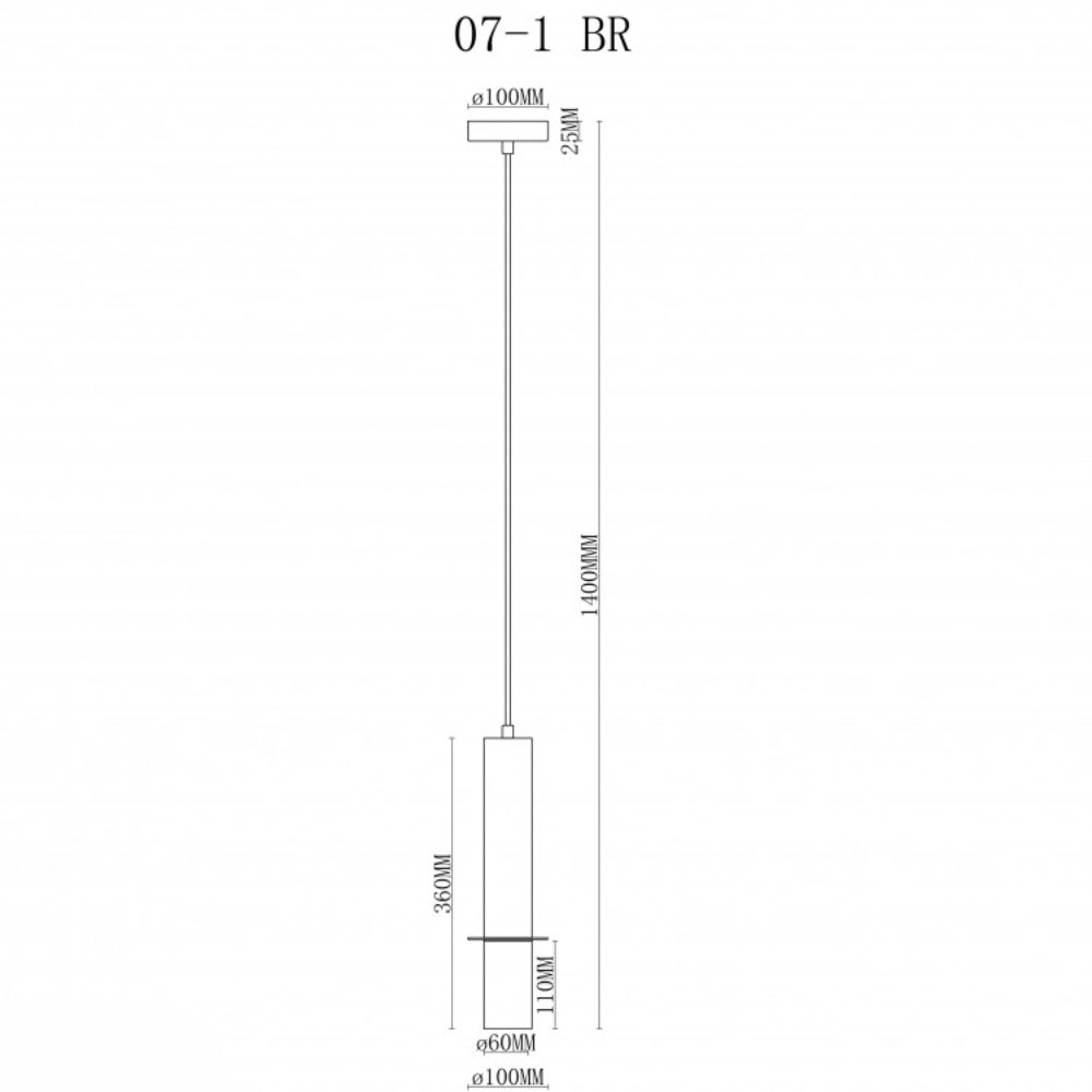 Подвесной светильник iLamp Lofty 10706-1 WH-BR Подвесной светильник iLamp Lofty 10706-1 WH-BR