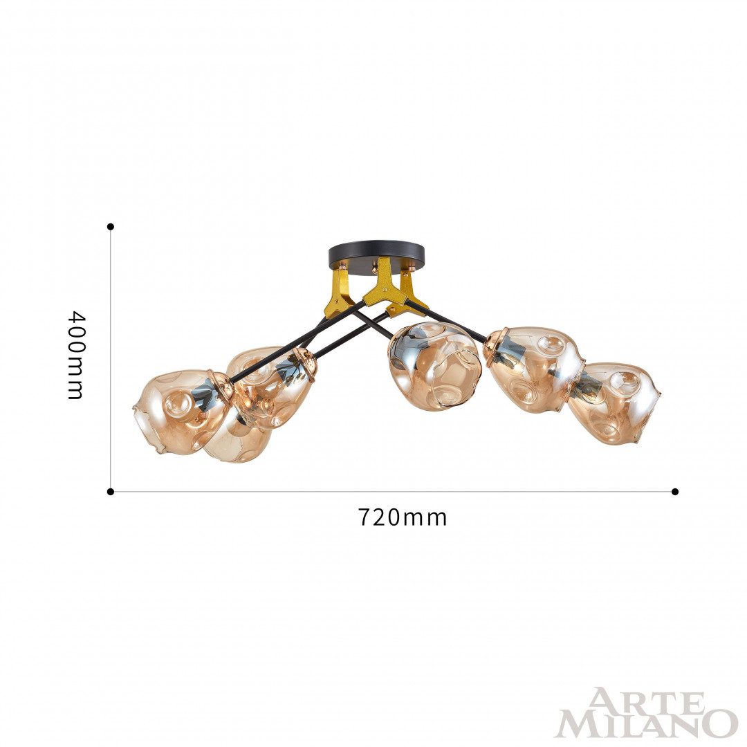 Потолочная люстра Arte Milano Amalfi 252588/6 Br Потолочная люстра Arte Milano Amalfi 252588/6 Br