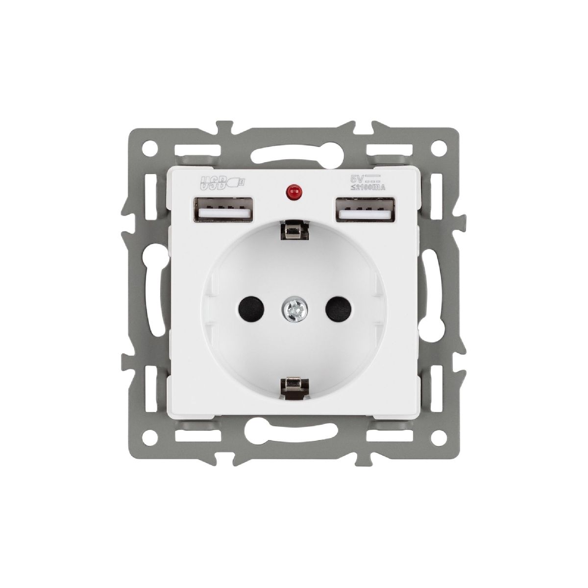 Механизм розетки с USB зарядкой Arlight SCT-MUAA-PL-WH (250V, 16A) 043733 Механизм розетки с USB зарядкой Arlight SCT-MUAA-PL-WH (250V, 16A) 043733