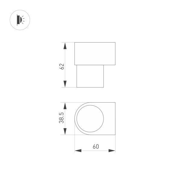 Настенный светильник Arlight SP-Spicy-Wall-Mini-S60x39-3W Day4000 035541 Настенный светильник Arlight SP-Spicy-Wall-Mini-S60x39-3W Day4000 035541