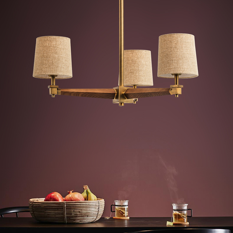 Люстра на штанге ImperiumLoft Stavra Jorgenson Beige/Dark Wood 203576-26 Люстра на штанге ImperiumLoft Stavra Jorgenson Beige/Dark Wood 203576-26