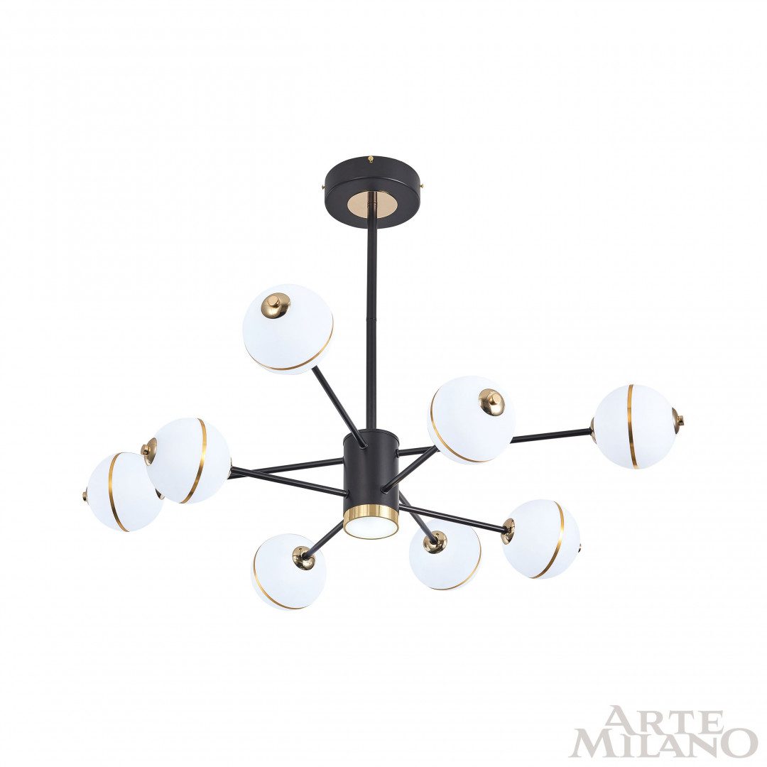 Люстра на штанге Arte Milano 272069/8 BK Люстра на штанге Arte Milano 272069/8 BK