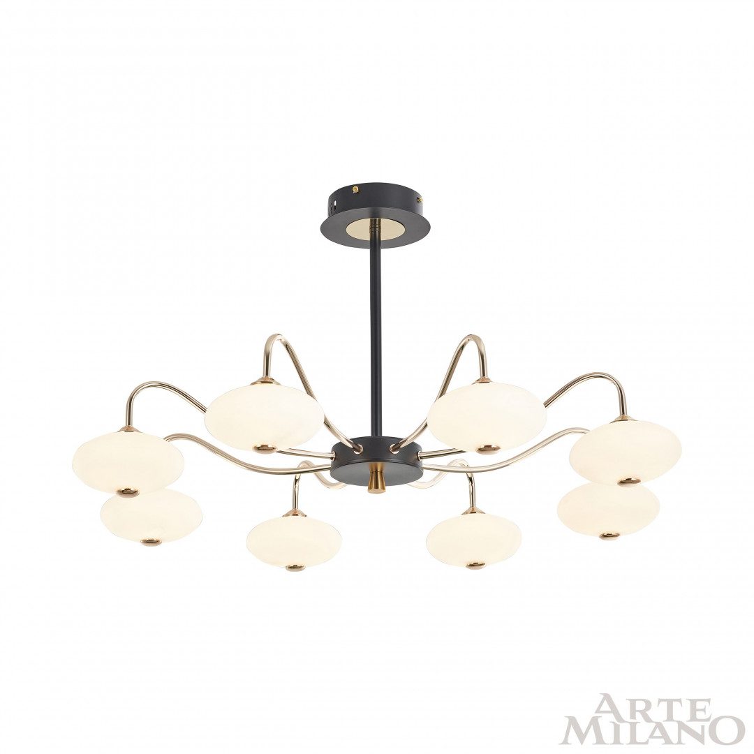 Люстра на штанге Arte Milano 273908/8 BK/GD Люстра на штанге Arte Milano 273908/8 BK/GD
