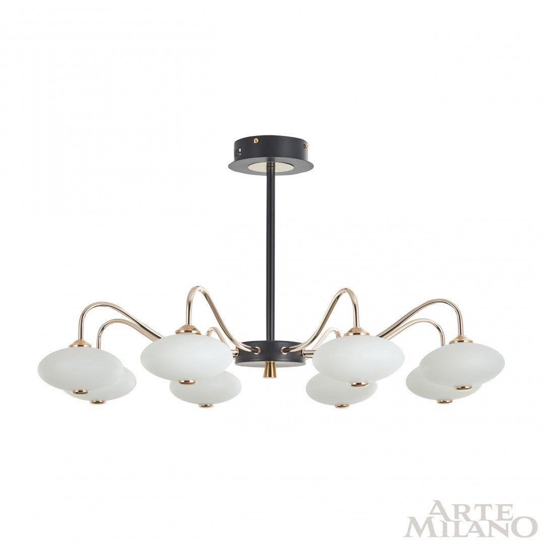Люстра на штанге Arte Milano 273908/8 BK/GD Люстра на штанге Arte Milano 273908/8 BK/GD