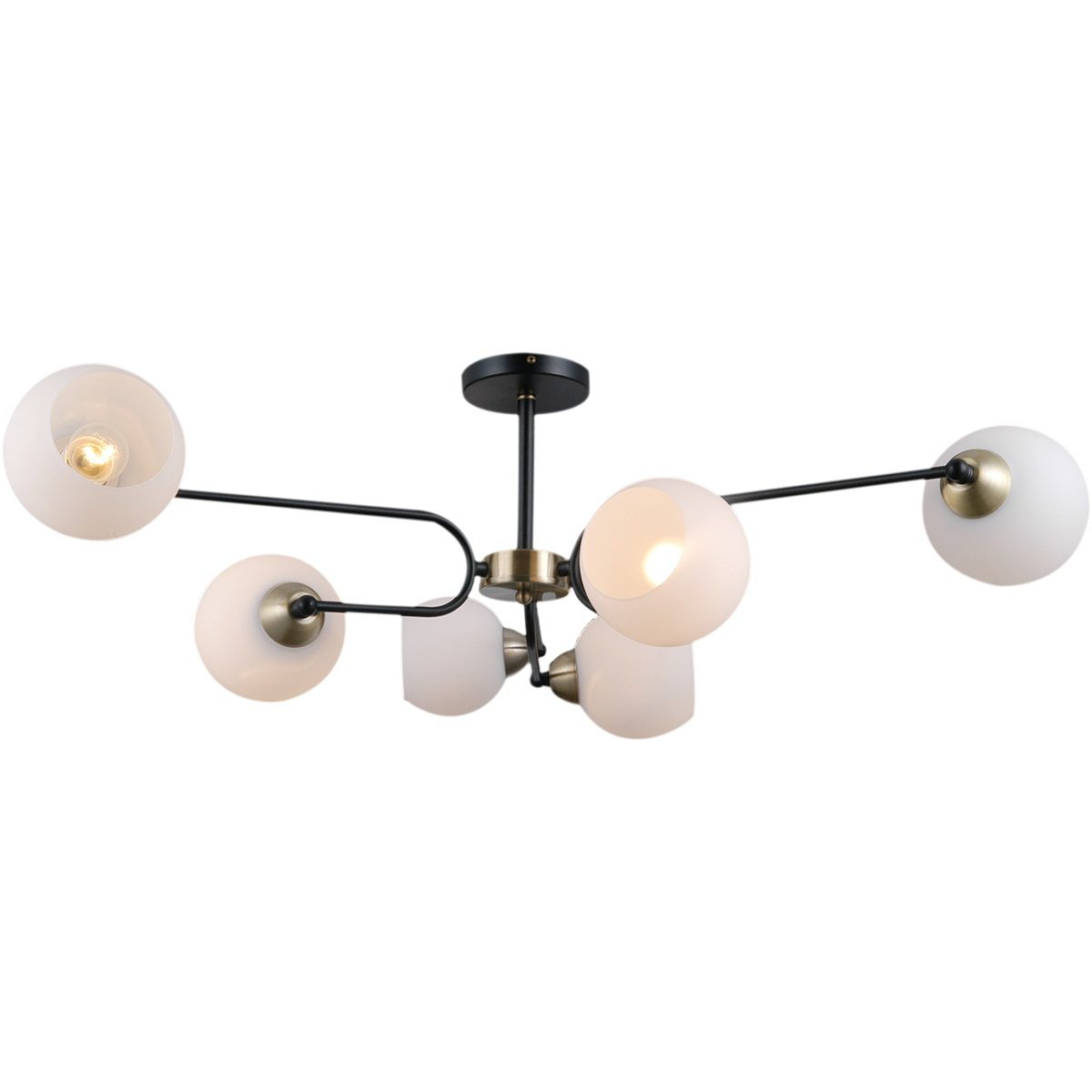 Люстра на штанге Illumico IL0249-6CSQ-79 BK AB Люстра на штанге Illumico IL0249-6CSQ-79 BK AB