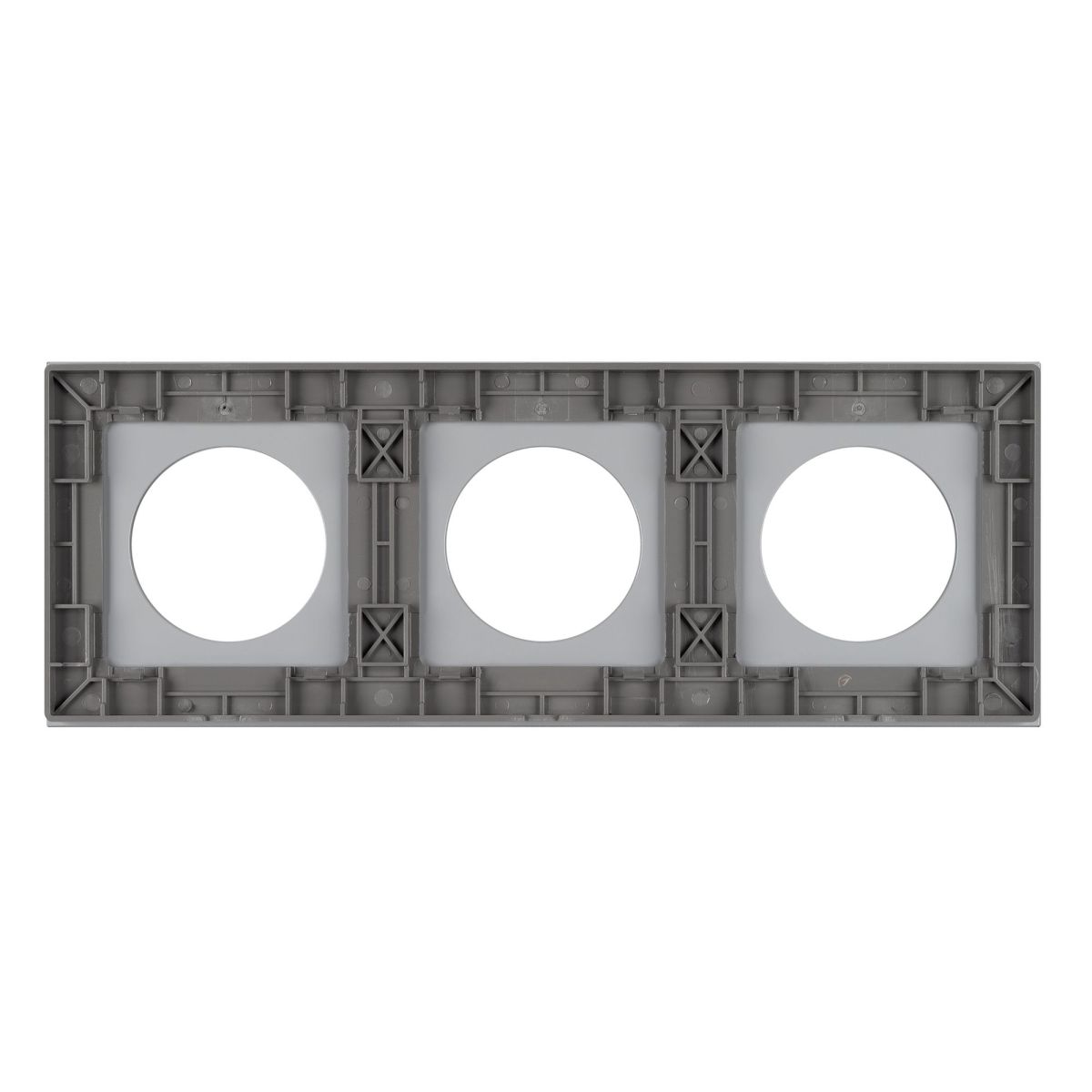 Рамка стеклянная на 3 поста Arlight FRM-GLARE-GC-3-GR 043840 Рамка стеклянная на 3 поста Arlight FRM-GLARE-GC-3-GR 043840
