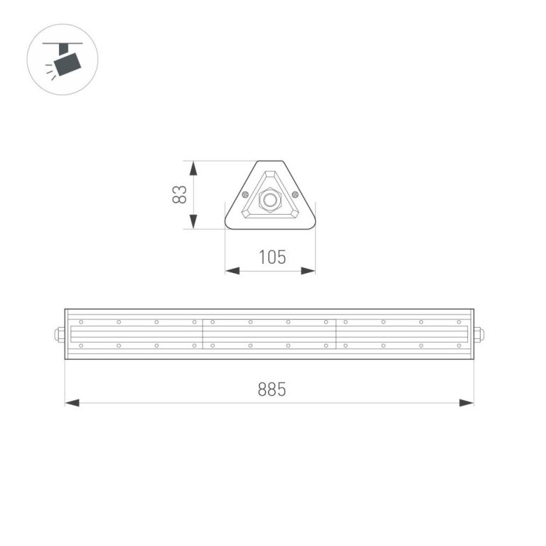 Линейный светильник Arlight SP-LAGERN-L885-150W Day4000 052037