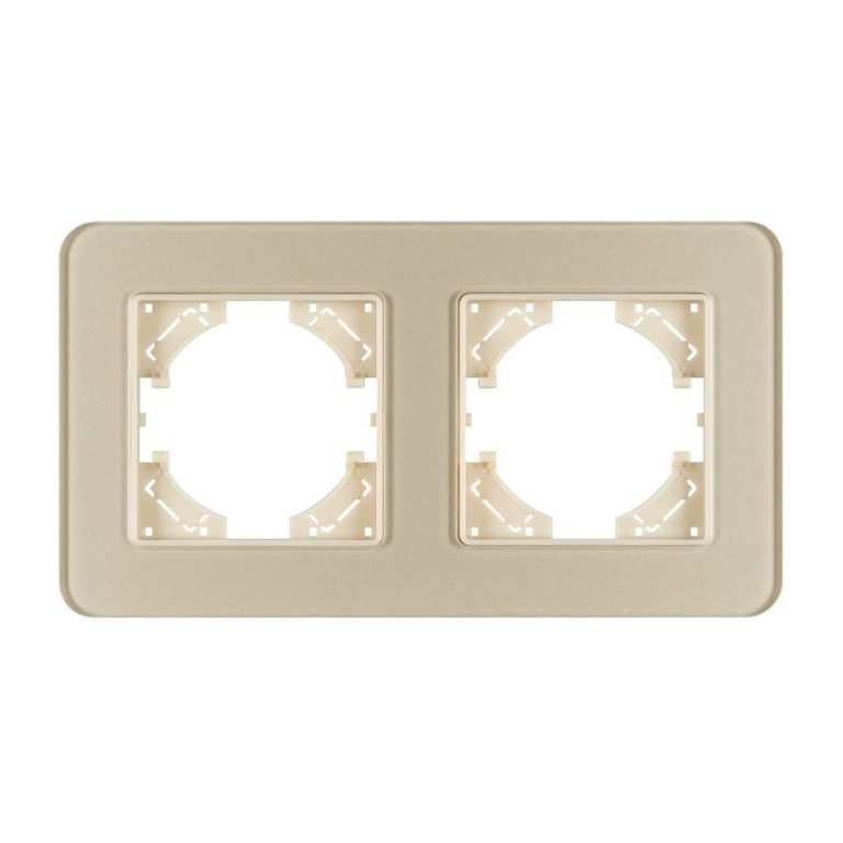 Рамка на 2 поста стеклянная Arlight FRM-OMALI-SFGS-2-GD 049711