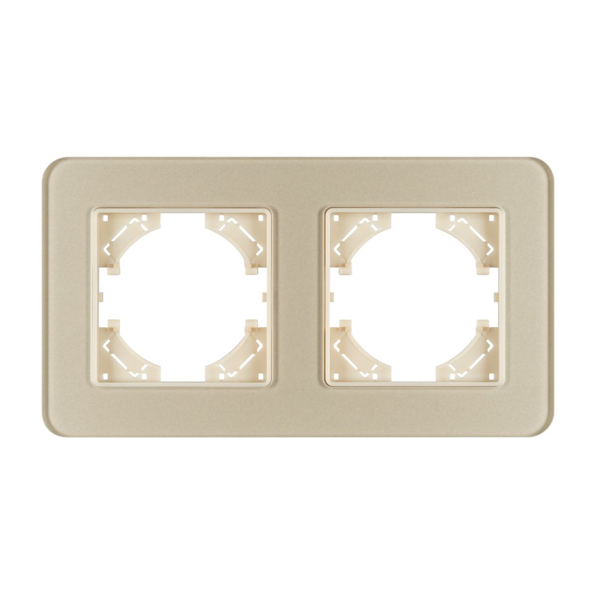 Рамка на 2 поста стеклянная Arlight FRM-OMALI-SFGS-2-GD 049711 Рамка на 2 поста стеклянная Arlight FRM-OMALI-SFGS-2-GD 049711