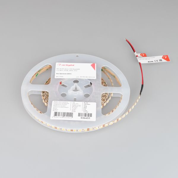 Светодиодная лента Arlight RZ-A120-6mm 12V Day4000 (12 W/m, IP20, 2835, 5m) 036451 Светодиодная лента Arlight RZ-A120-6mm 12V Day4000 (12 W/m, IP20, 2835, 5m) 036451