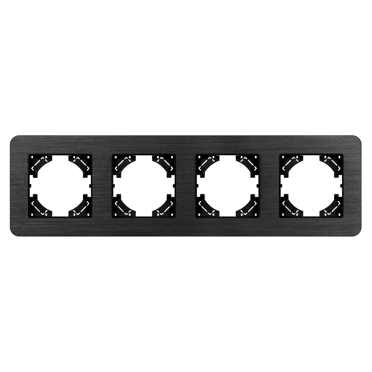 Рамка на 4 поста алюминиевая Arlight FRM-AKIRY-AL-4-BK 049732 Рамка на 4 поста алюминиевая Arlight FRM-AKIRY-AL-4-BK 049732