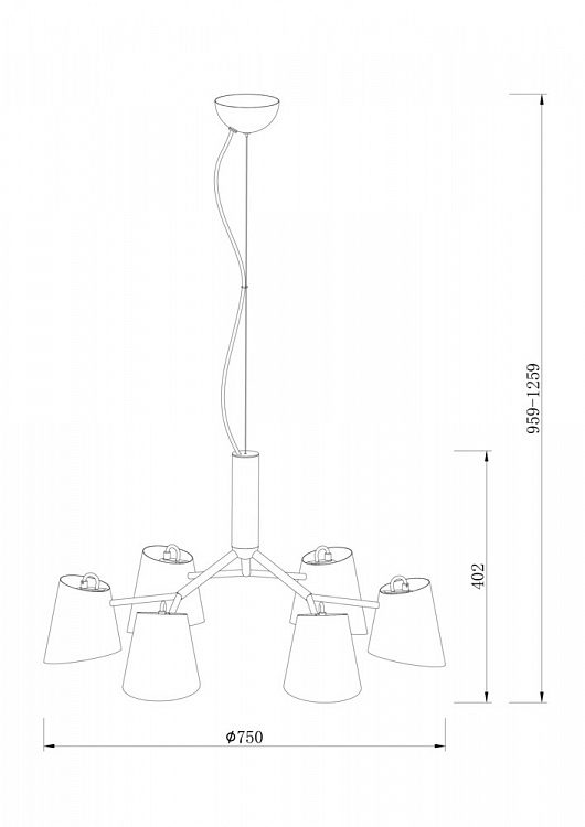 Подвесная люстра Freya Nordic FR5127PL-06B Подвесная люстра Freya Nordic FR5127PL-06B