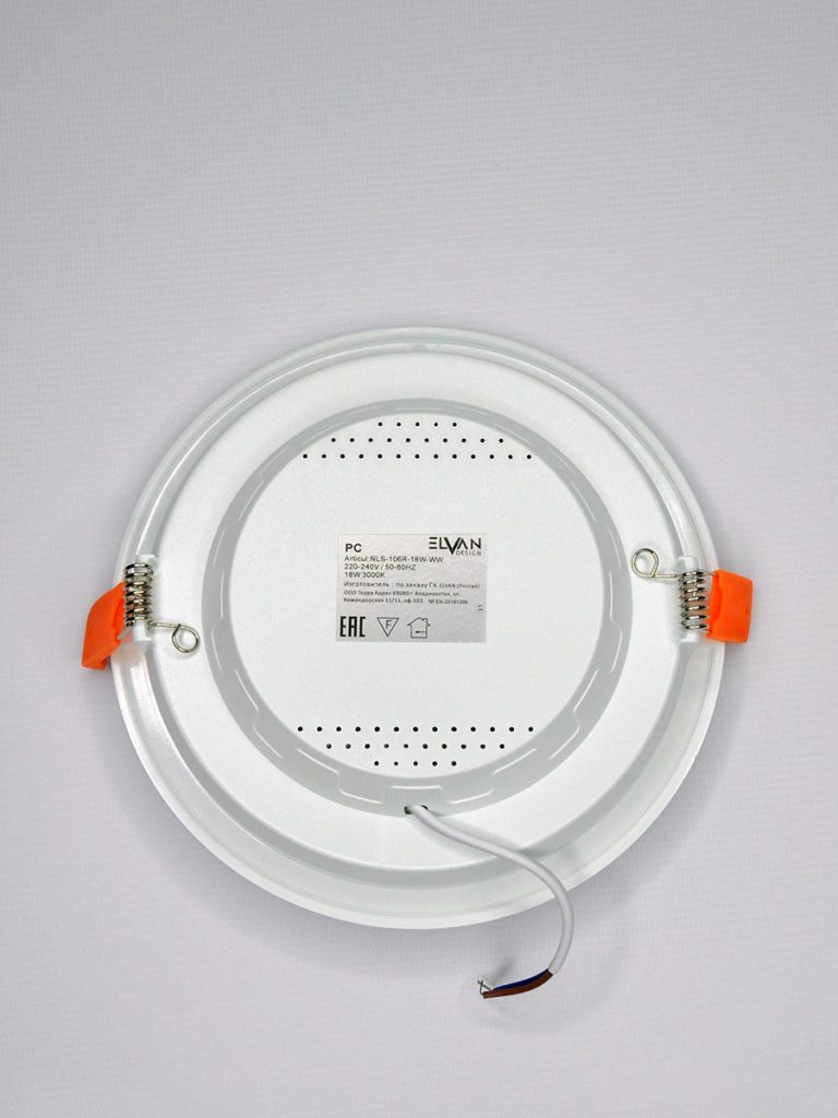 Встраиваемый светильник Elvan VLS-106R-18W-WW-Wh