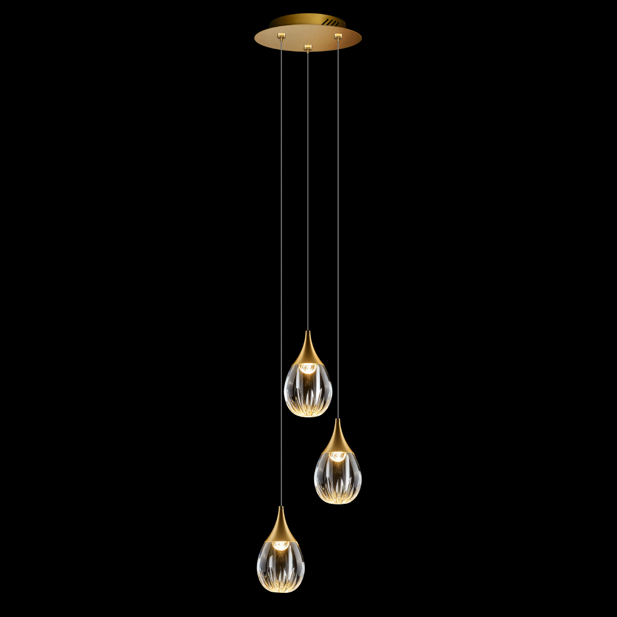 Подвесной светильник Delight Collection Stilla MD24001004-3A gold/clear Подвесной светильник Delight Collection Stilla MD24001004-3A gold/clear