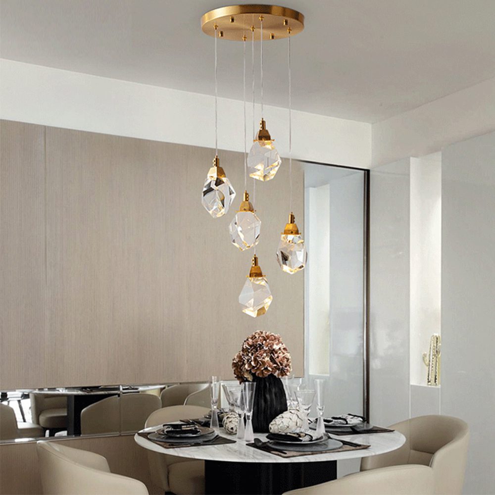 Подвесной светильник Delight Collection Crystal rock MD-020B-5 gold Подвесной светильник Delight Collection Crystal rock MD-020B-5 gold
