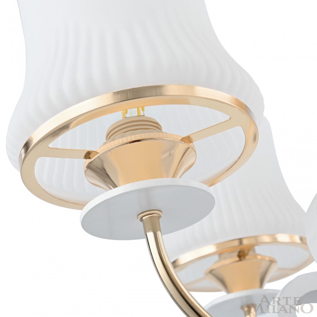 Подвесная люстра Arte Milano Florentia-1097 301097/6 Wh/Gd Подвесная люстра Arte Milano Florentia-1097 301097/6 Wh/Gd