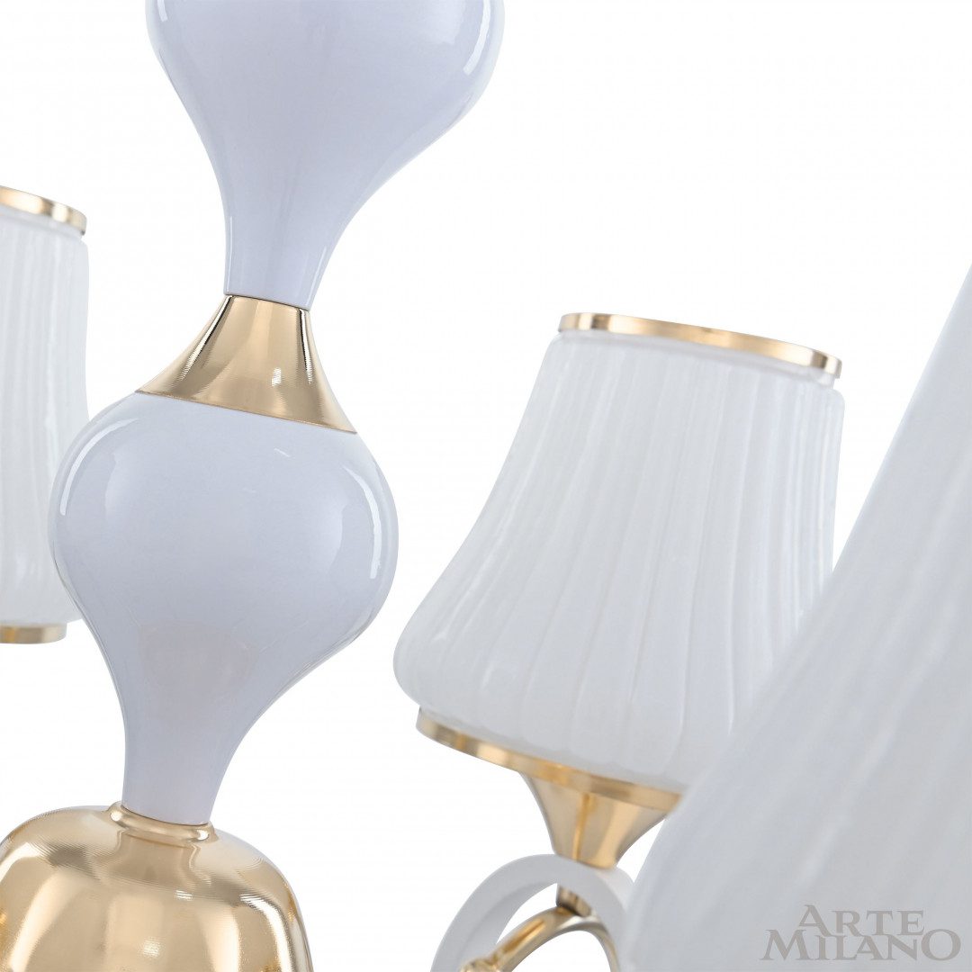 Подвесная люстра Arte Milano Florentia-2387 302387/6 Wh/Gd Подвесная люстра Arte Milano Florentia-2387 302387/6 Wh/Gd