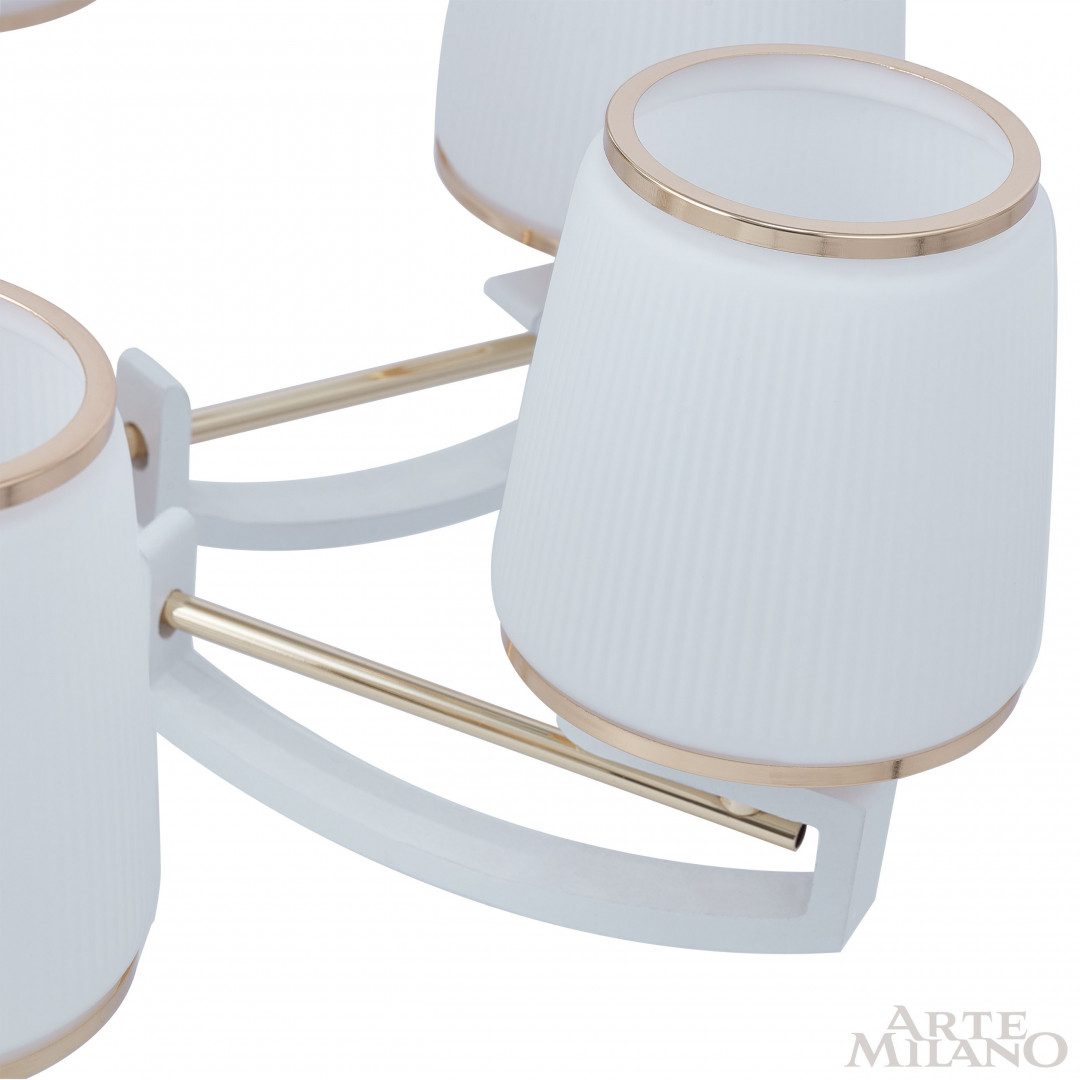 Подвесная люстра Arte Milano Florentia-2457 302457/8 Wh/Gd Подвесная люстра Arte Milano Florentia-2457 302457/8 Wh/Gd