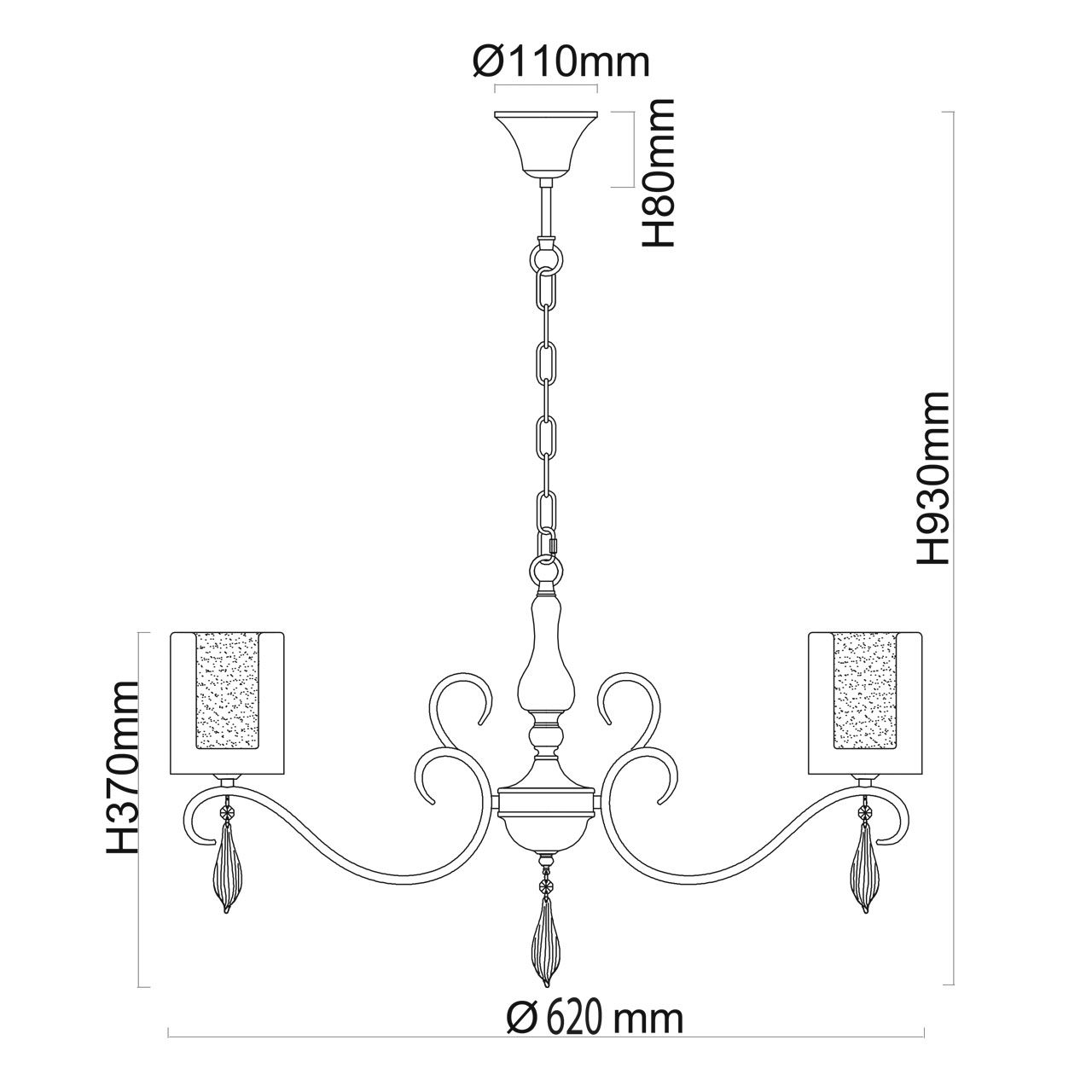 Подвесная люстра MW-Light Эллегия 303012505 Подвесная люстра MW-Light Эллегия 303012505