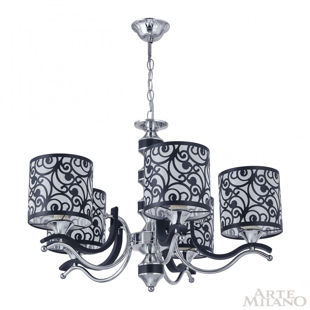 Подвесная люстра Arte Milano Florentia-4957 304957/5 Bk/Ni Подвесная люстра Arte Milano Florentia-4957 304957/5 Bk/Ni