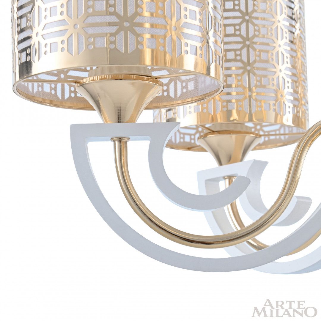 Подвесная люстра Arte Milano Florentia-8857 308857/6 Wh/Gd Подвесная люстра Arte Milano Florentia-8857 308857/6 Wh/Gd